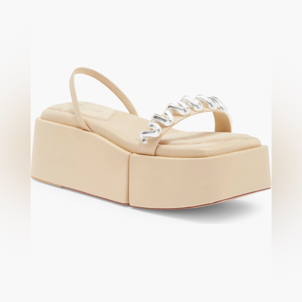 Cult Gaia Platform Beige Sandals